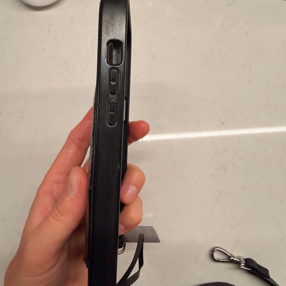 Bandolier Sleek Black Phone Case with Strap - Picture 5 of 9